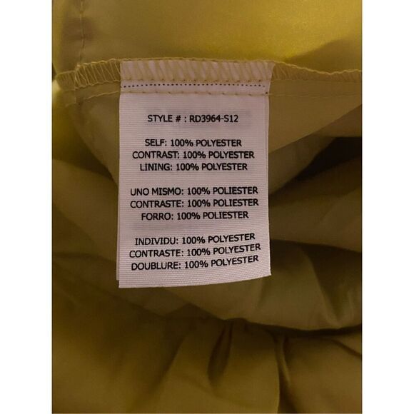 Ryu Women's Yellow V-Neck Sleeveless Pleated Asymmetrical Dress Size Large - Picture 9 of 9